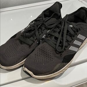 Adidas Black and White Athletic Sneakers